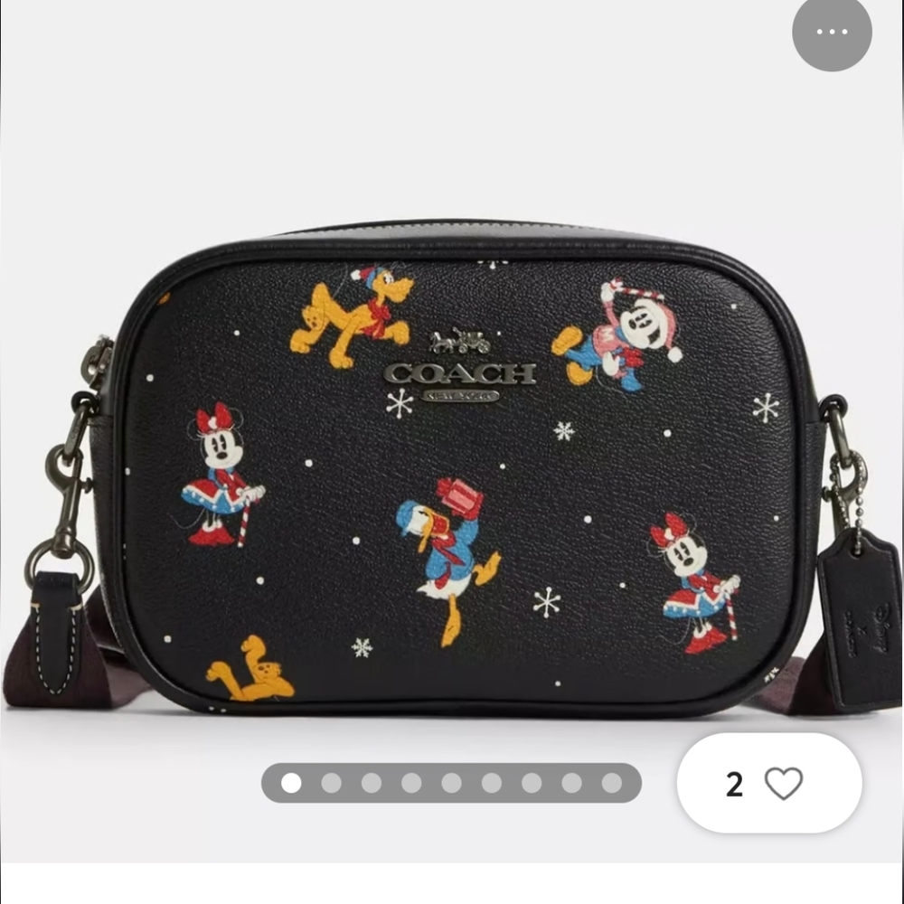 Coach Disney X Mini Jamie Camera Bag With Holiday Print